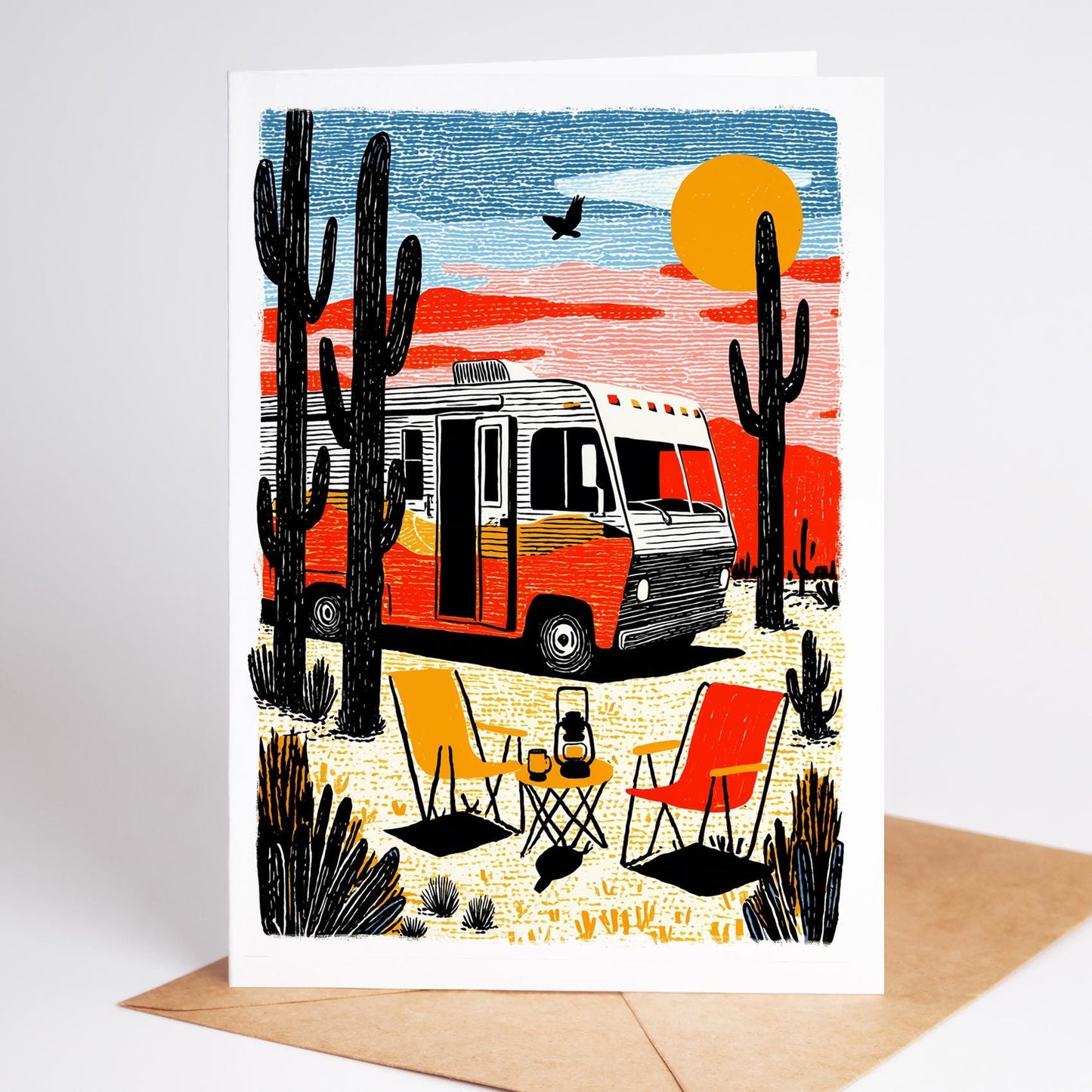 RV Life Greeting Cards Set | 10 Unique Travel & Adventure Cards | RV Decor Gift for Campers and Road Trippers | Blank Inside with Envelopes