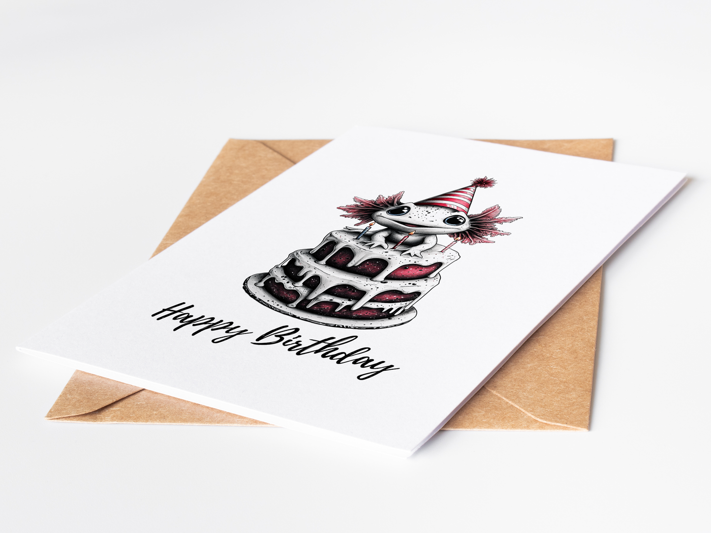Adorable Axolotl Birthday Card