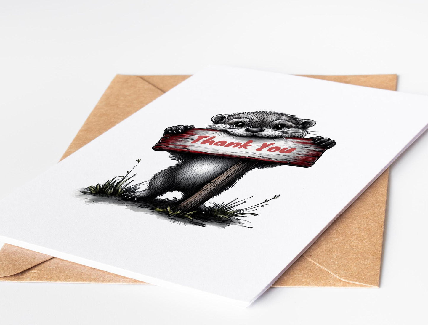 Adorable Otter Thank You Cards