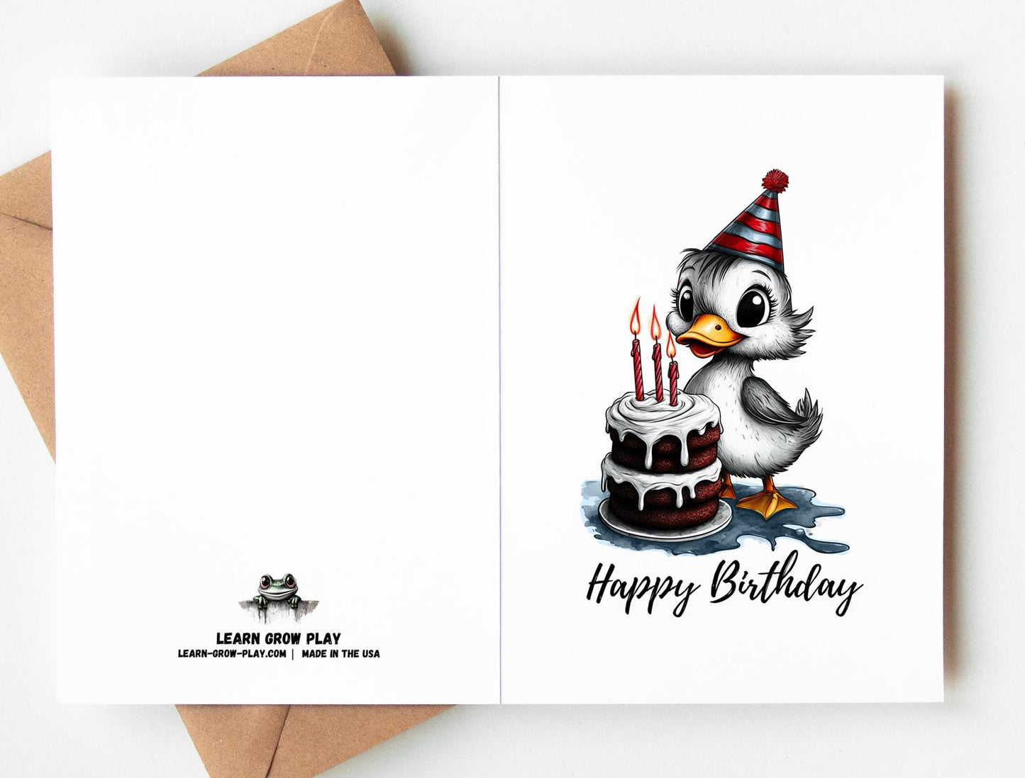 Adorable Duck Birthday Card