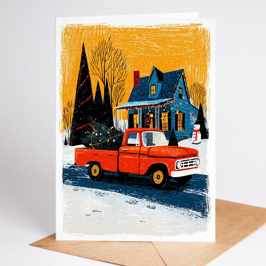 Christmas Greeting Card Set – 10 Unique Holiday Cards – A2 4.25x5.5 – Blank Inside – Includes Envelopes – Winter & Christmas Designs