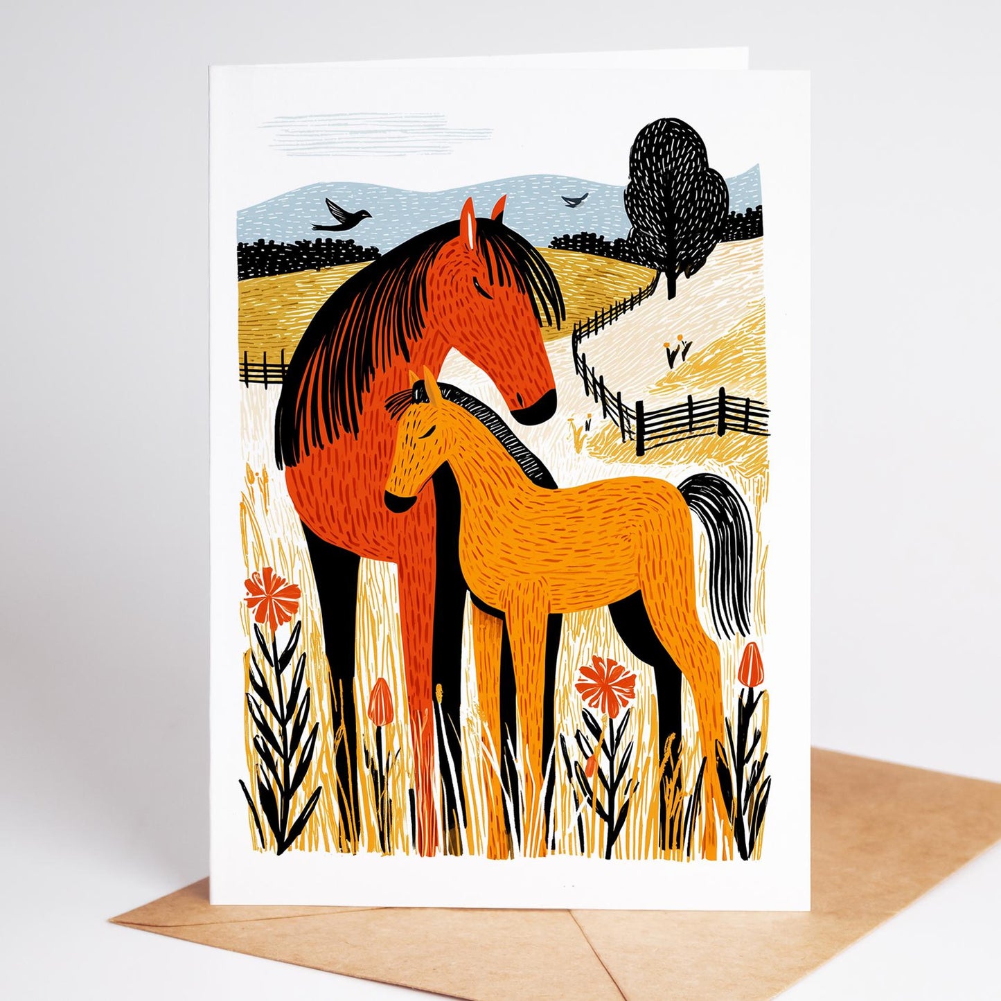 Equestrian Greeting Cards Set of 10 | Horseback Riding Cards | Blank 4.25x5.5 Note Cards | Horse Lover Stationery