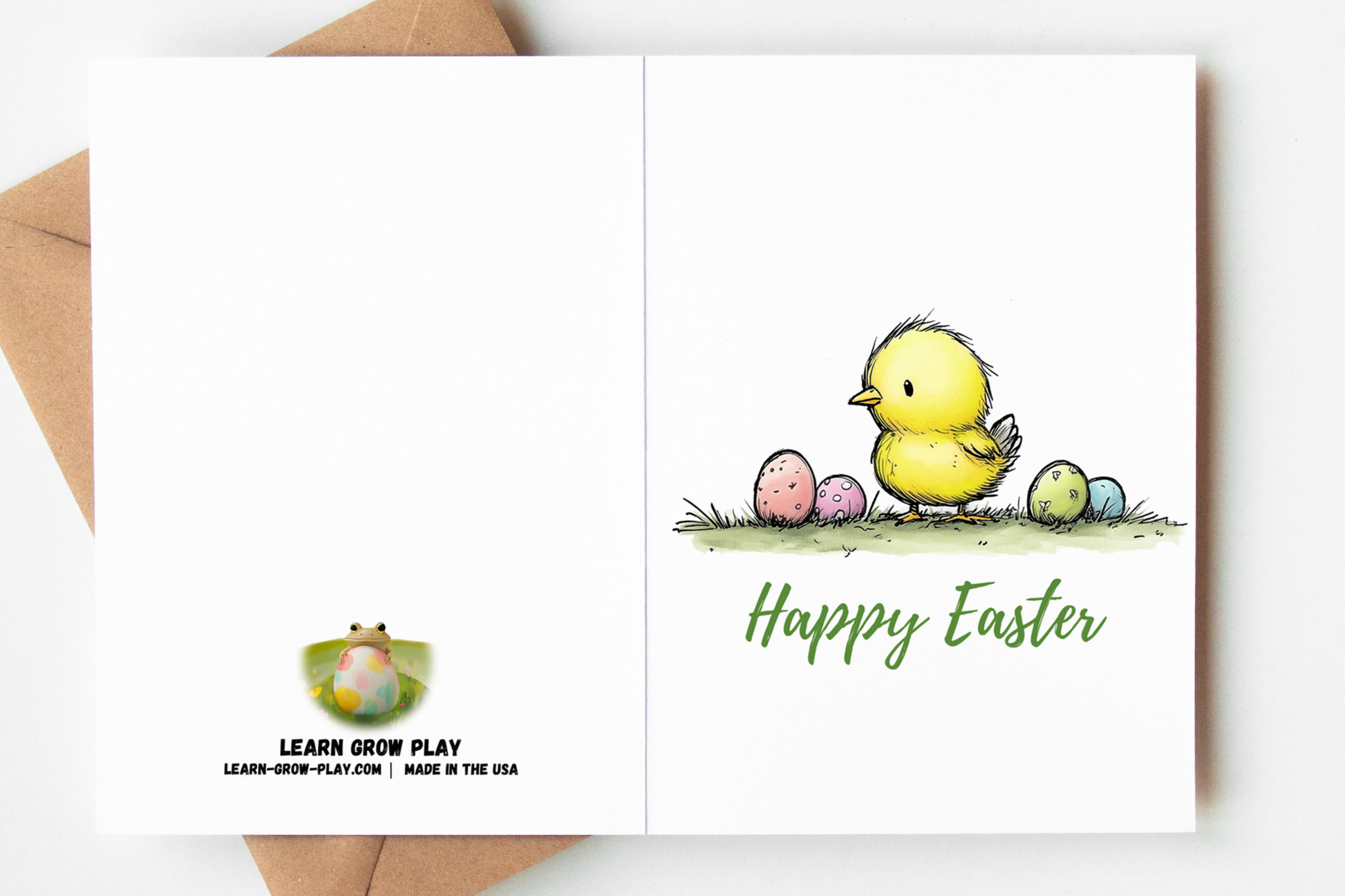 Cute Easter Chick Card – Personalized Easter Stationery for Kids & Adults