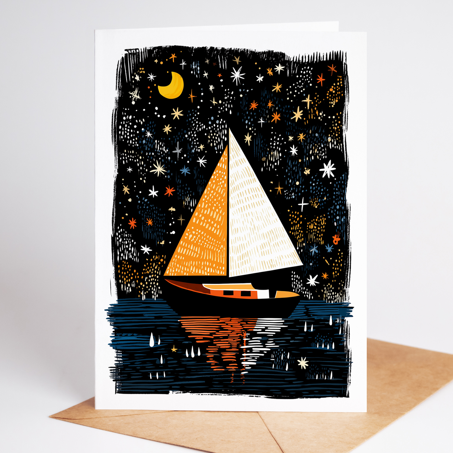 Coastal and nautical greeting cards set, ideal for sea-themed gifts, handwritten notes, or home office stationery