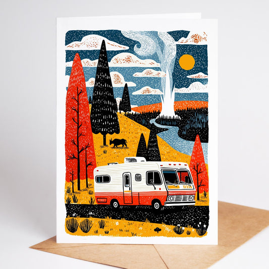 RV Life Greeting Cards Set | 10 Unique Travel & Adventure Cards | RV Decor Gift for Campers and Road Trippers | Blank Inside with Envelopes