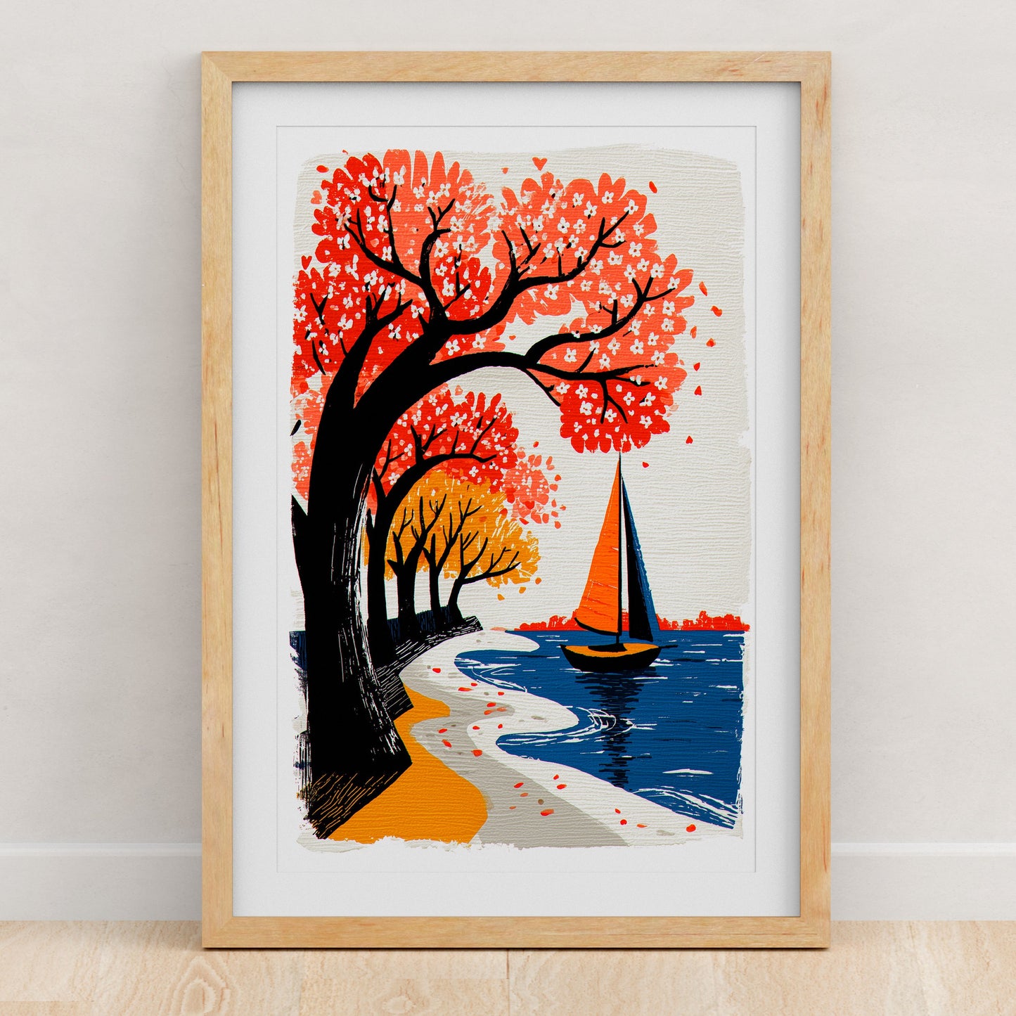 Sailing Art Print | Folk-Art Wall Decor