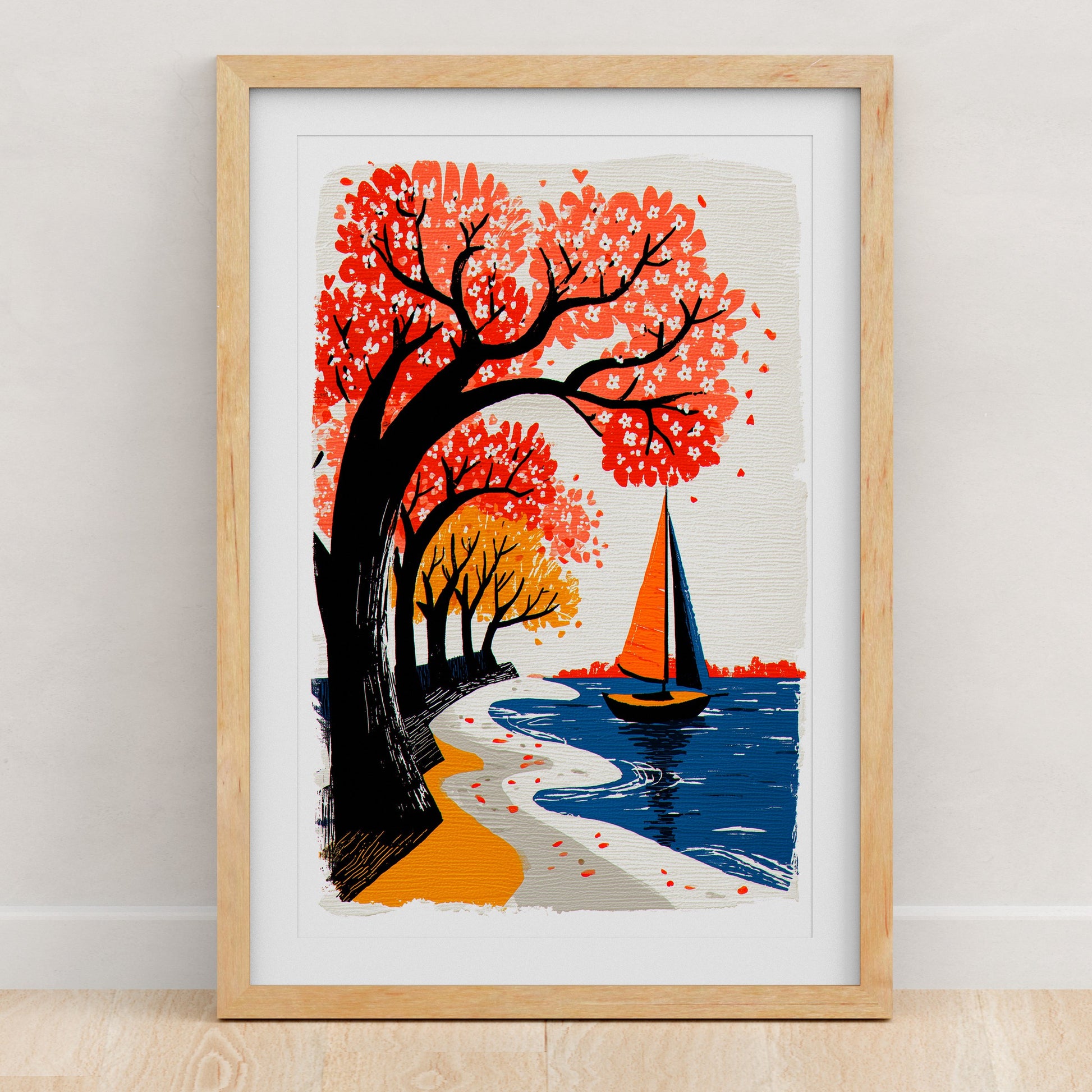 Sailing Art Print | Folk-Art Wall Decor