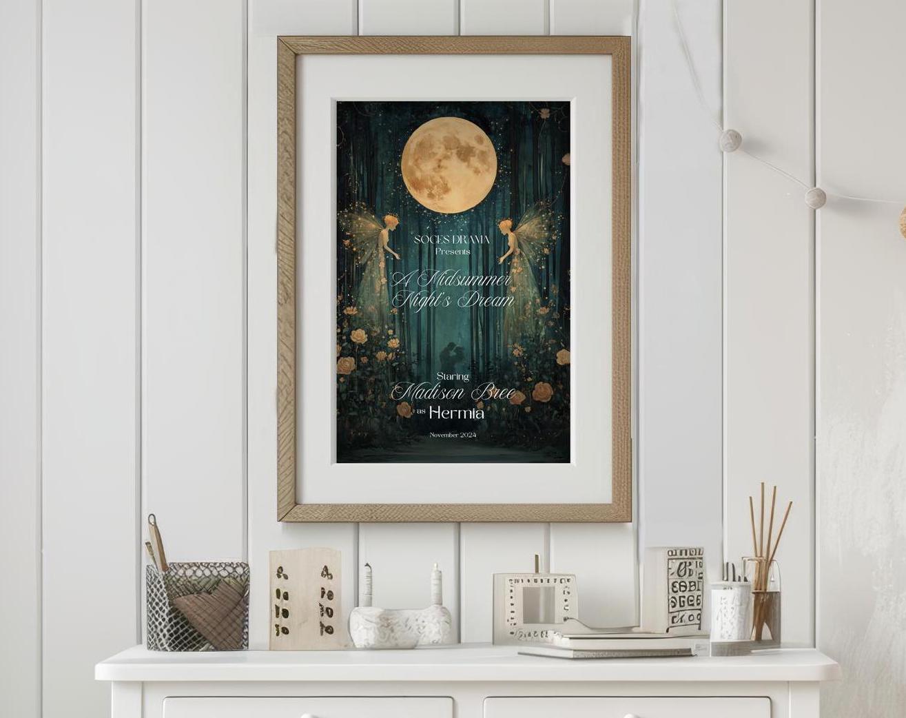 Theater folk-art art print, blank inside