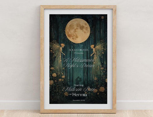 Theater folk-art art print, blank inside