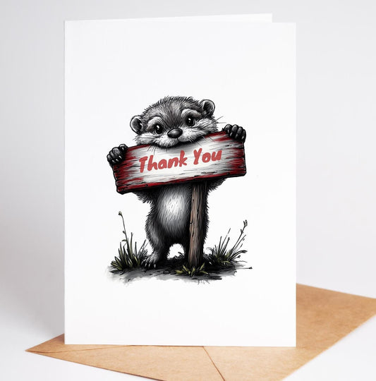 Adorable Otter Thank You Cards