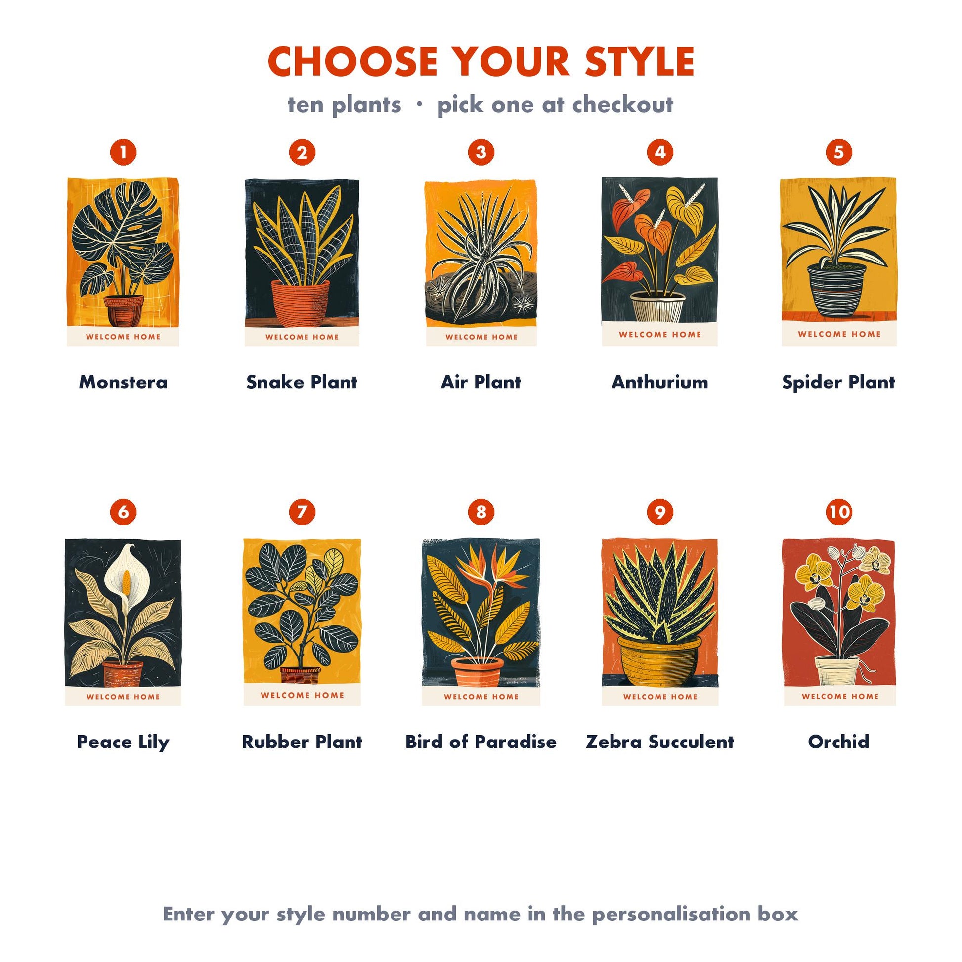 New Home Card, Houseplant Housewarming Card