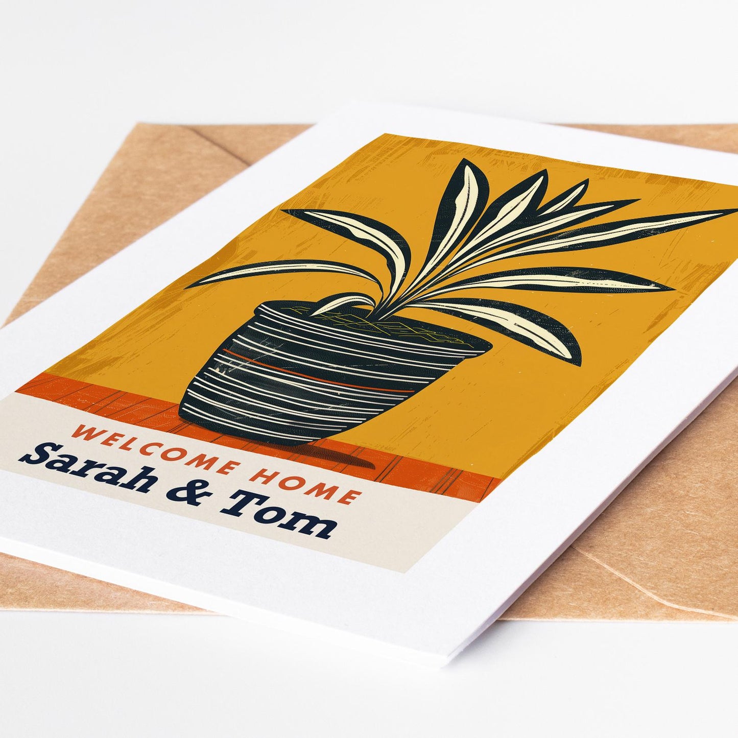 New Home Card, Houseplant Housewarming Card