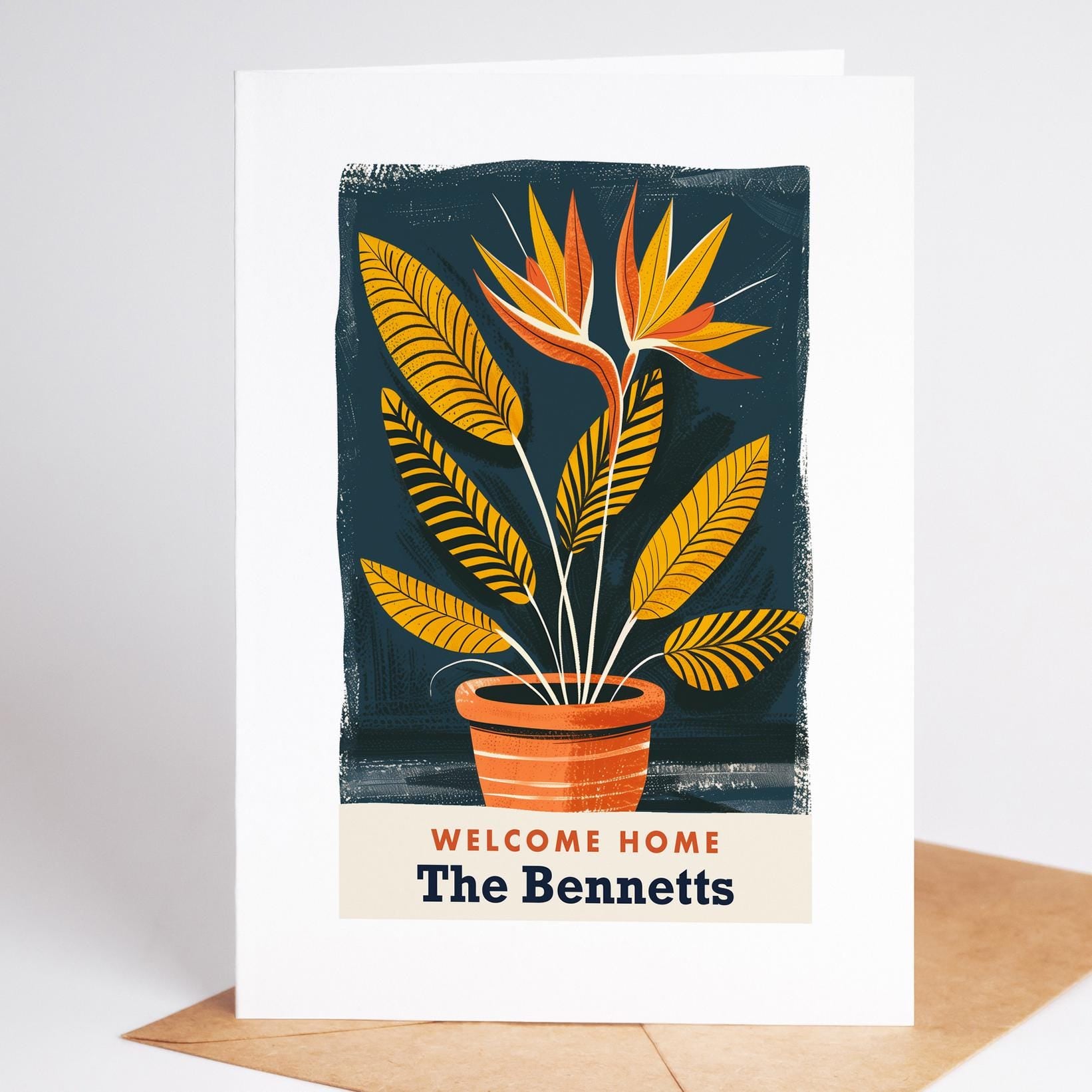 New Home Card, Houseplant Housewarming Card