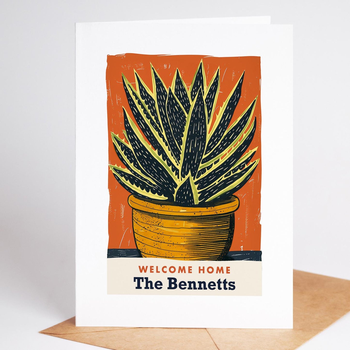 New Home Card, Houseplant Housewarming Card