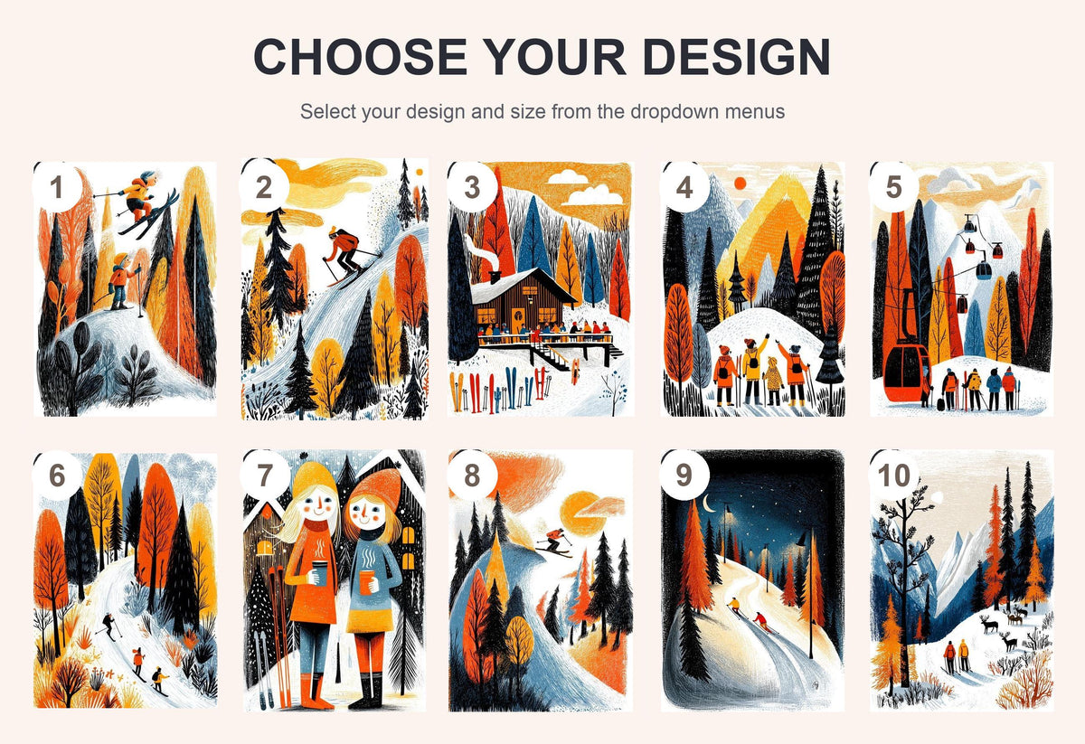 Skiing Art Print