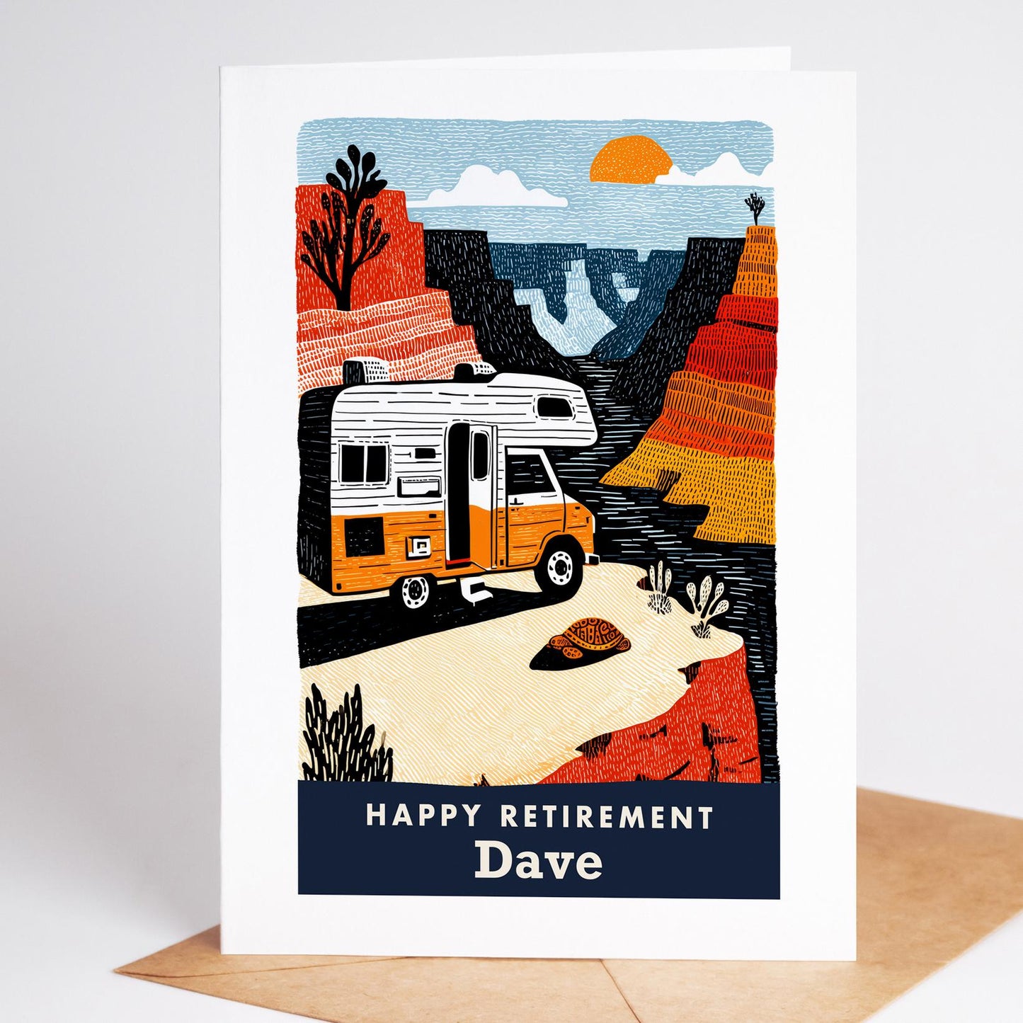 RV Retirement Card, Personalized with a Name