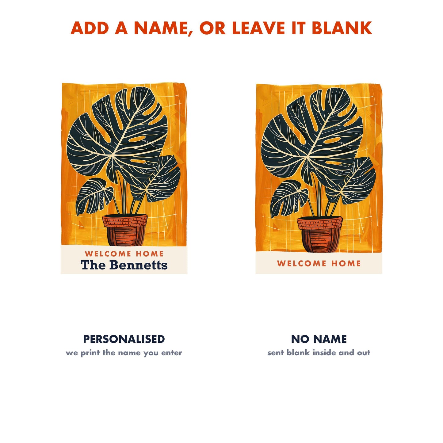 New Home Card, Houseplant Housewarming Card