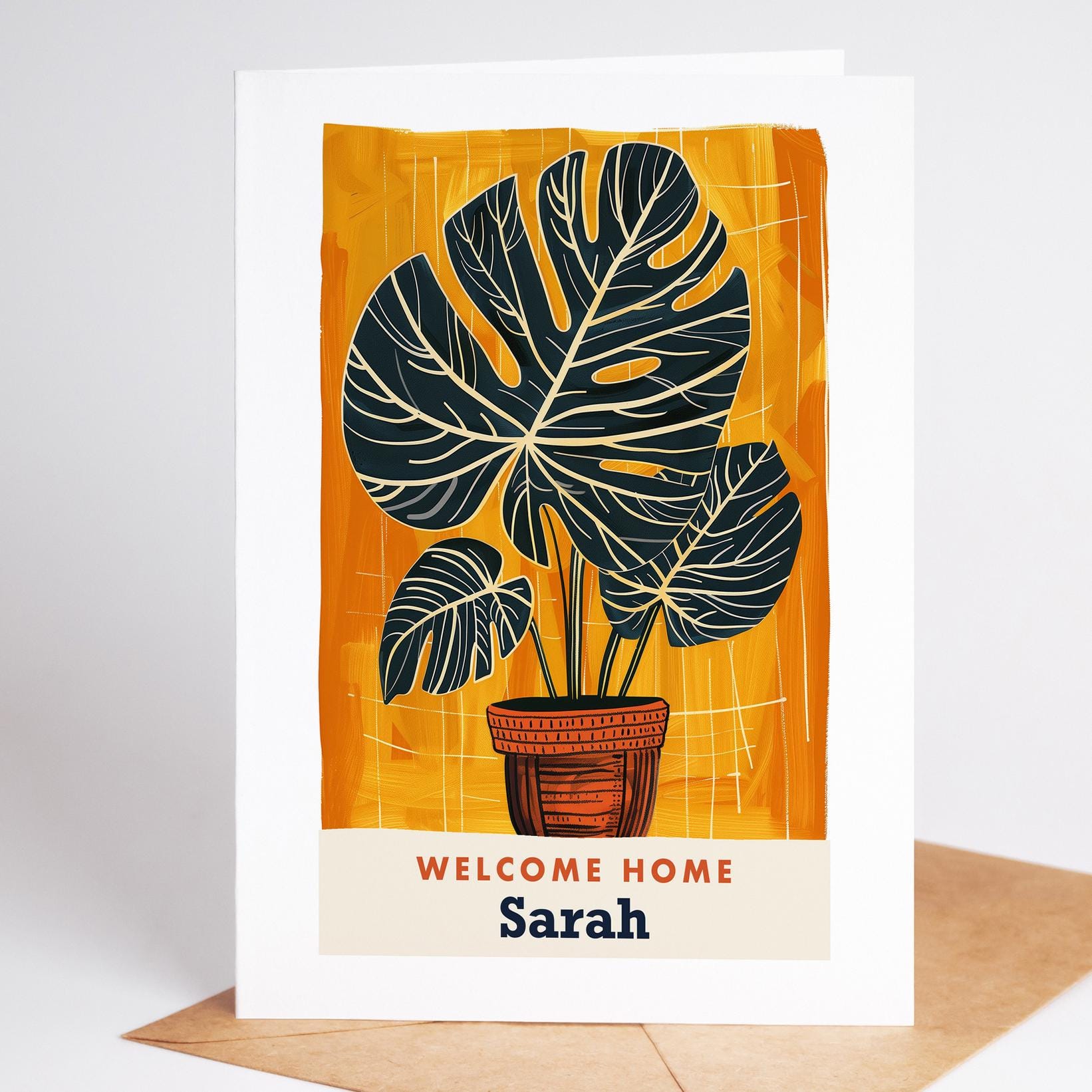 New Home Card, Houseplant Housewarming Card