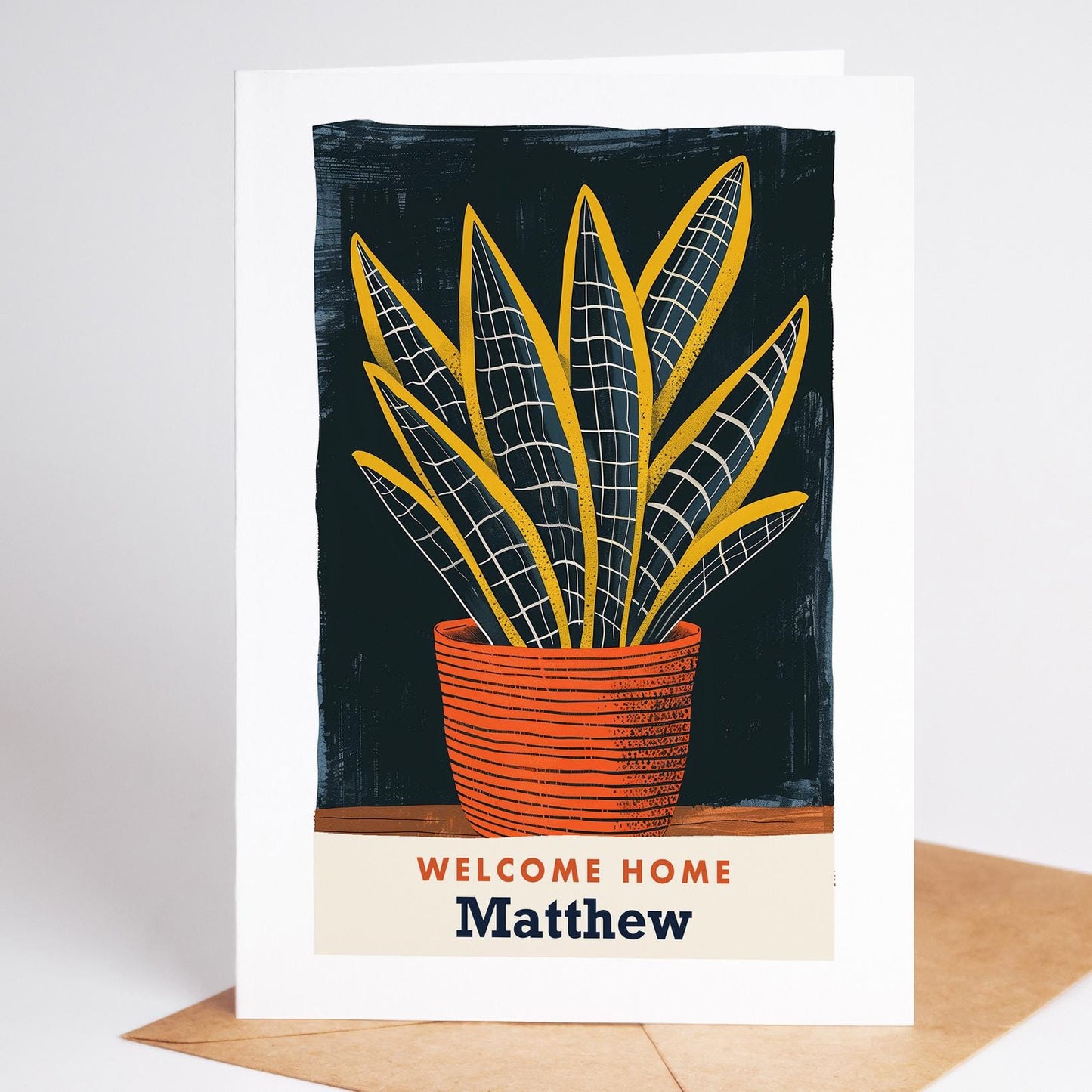 New Home Card, Houseplant Housewarming Card