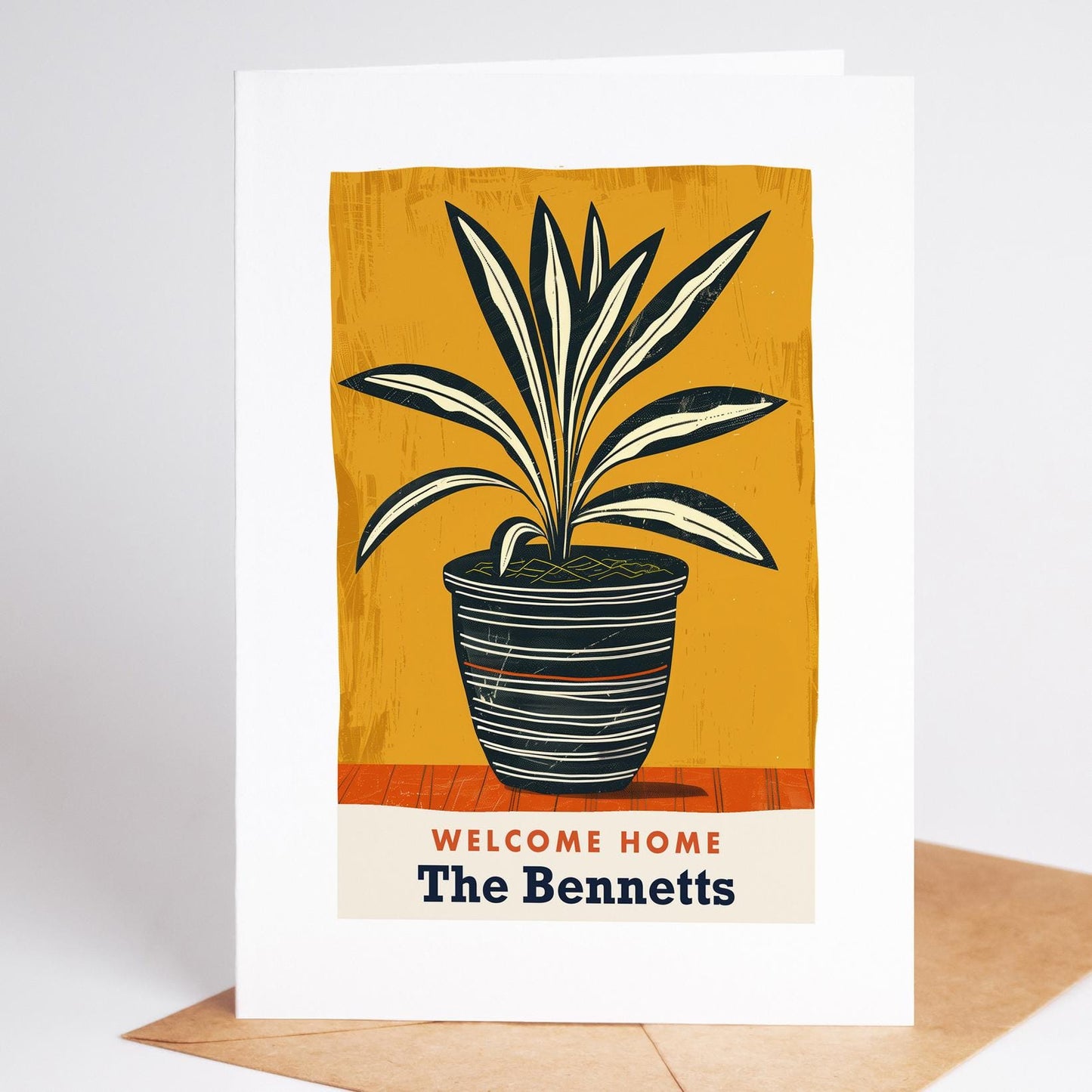 New Home Card, Houseplant Housewarming Card