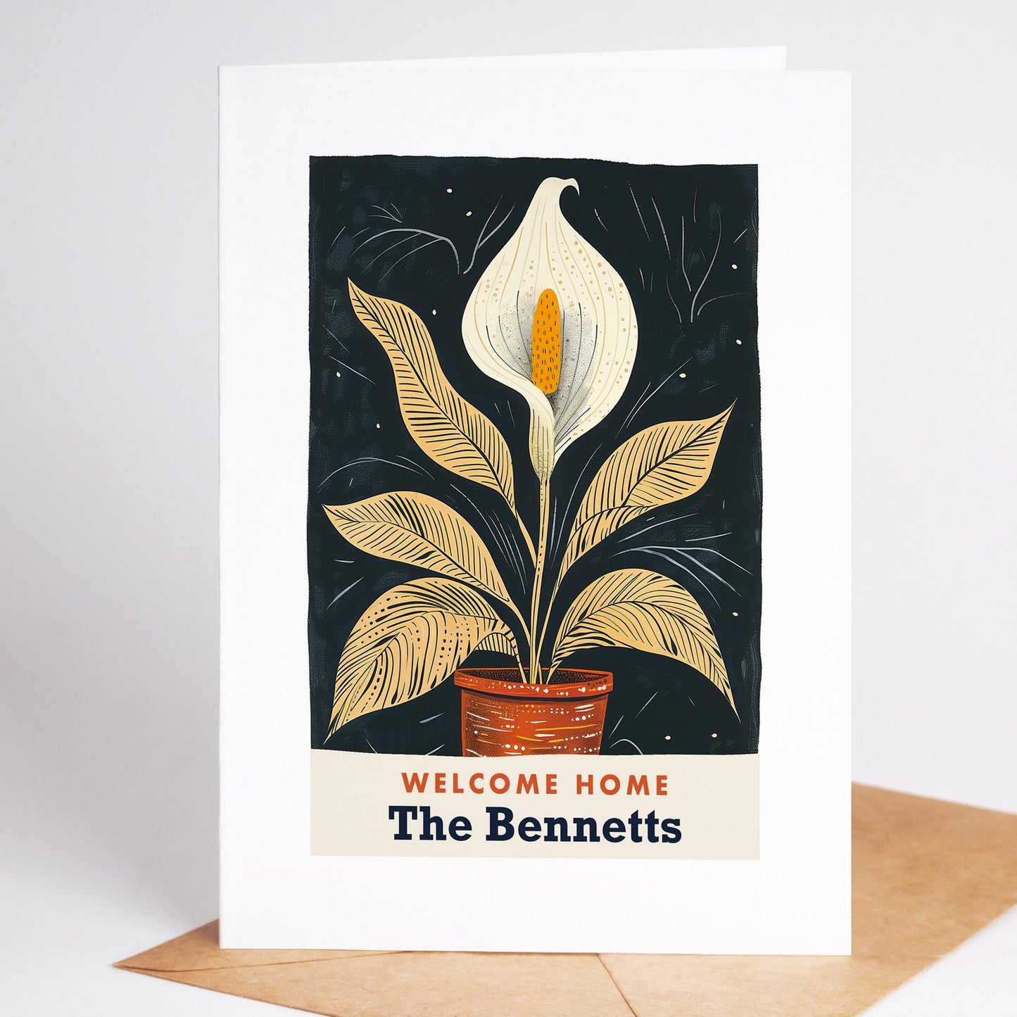 New Home Card, Houseplant Housewarming Card