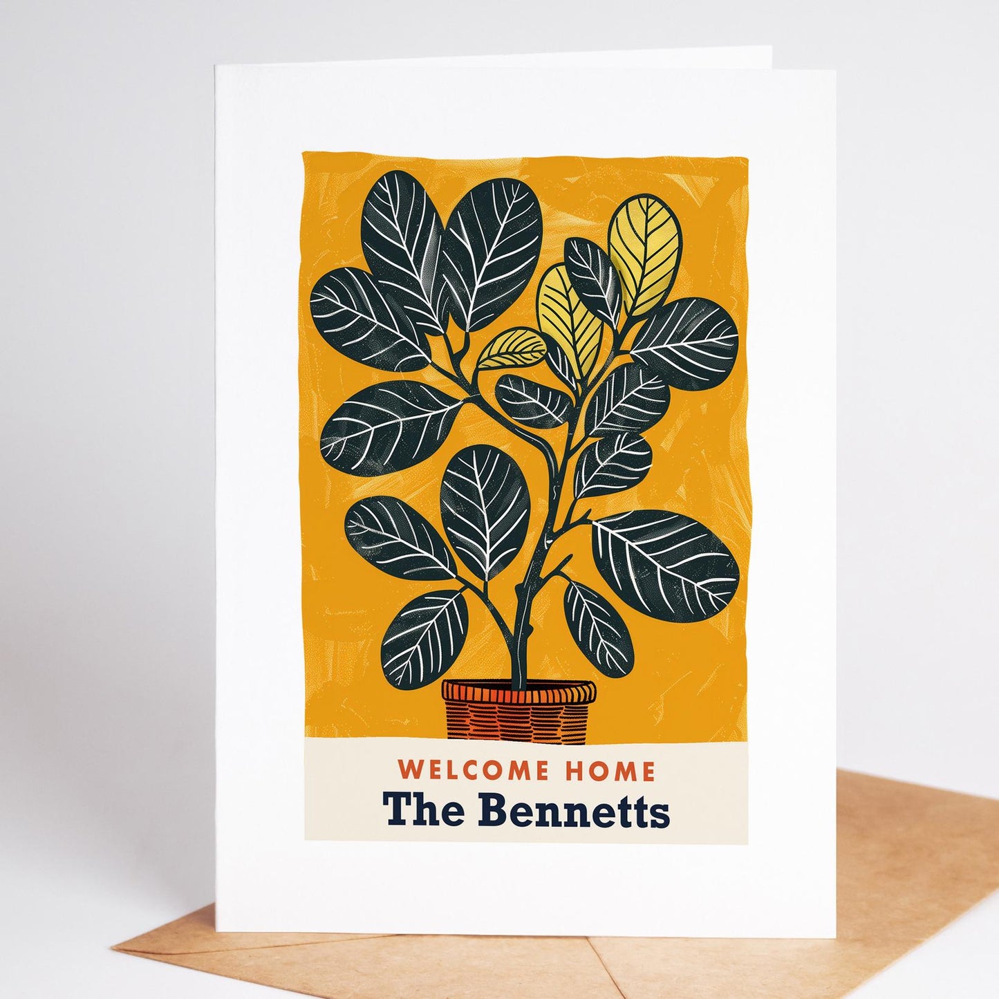 New Home Card, Houseplant Housewarming Card