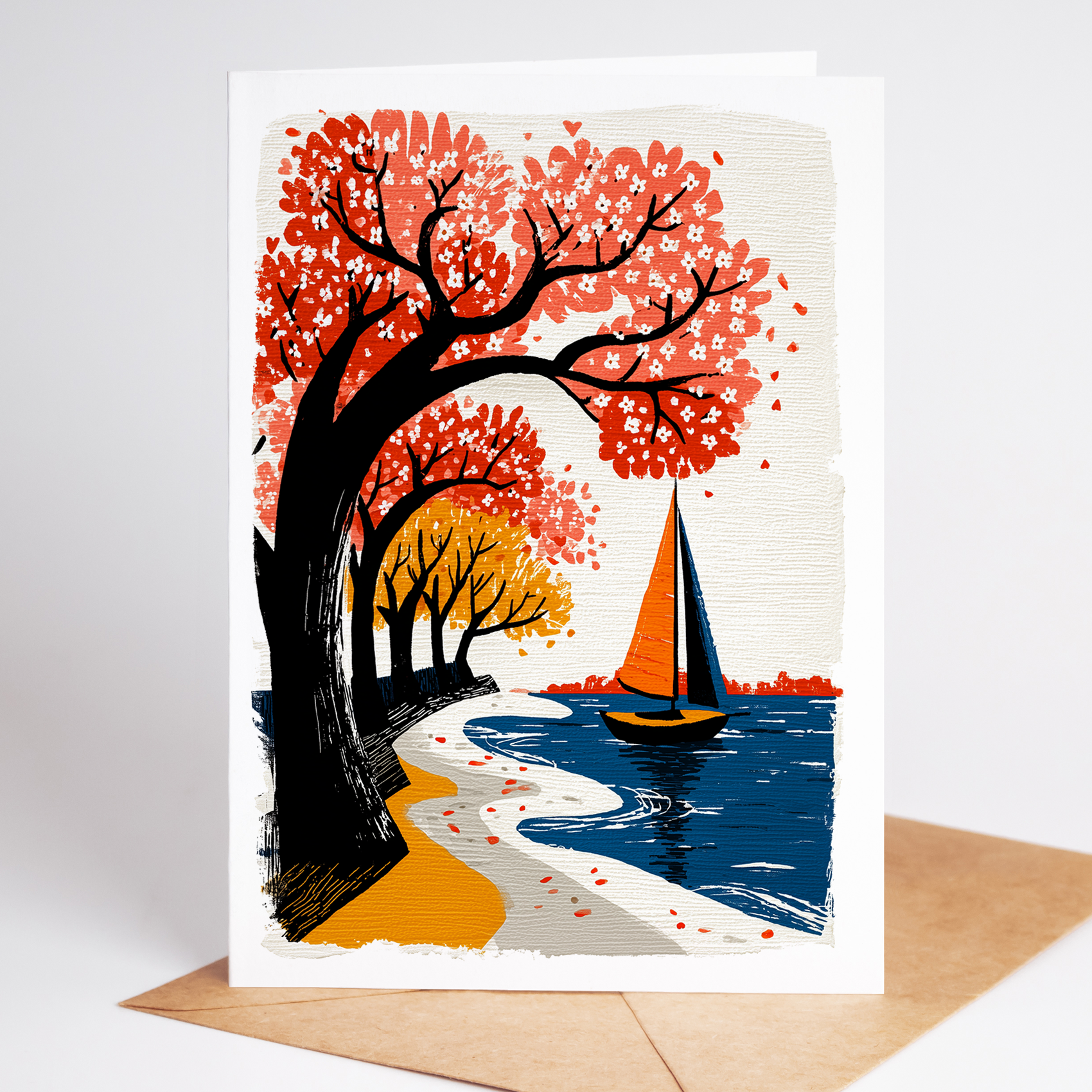Nautical stationery set for sailors and boaters, featuring minimalist maritime designs on quality paper
