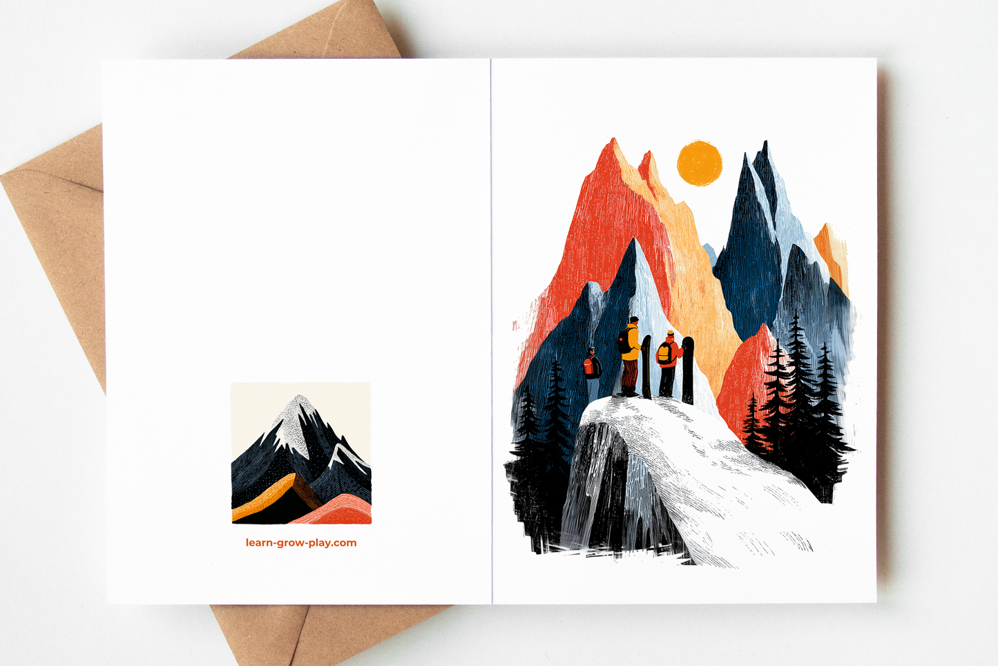 Snowboard Art Greeting Card Set - Pack of 10 Unique Designs - A2 Blank Cards