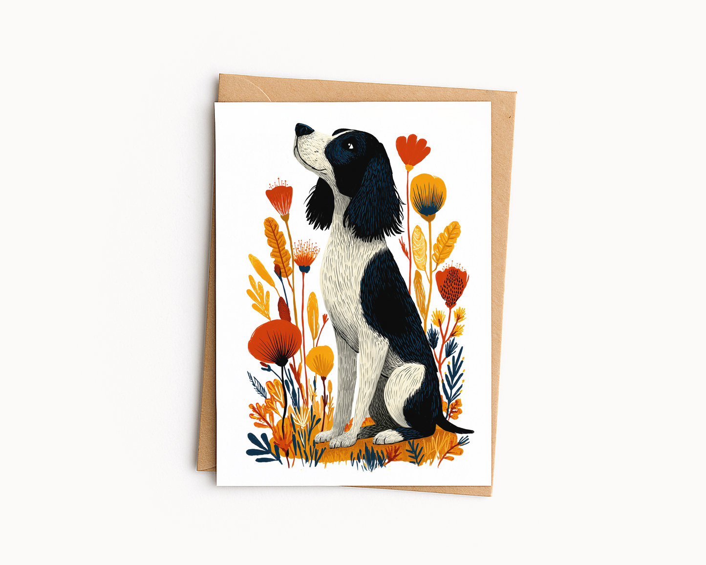 Springer Spaniel Cards Set of 10 | Dog Breed Greeting Cards Blank Inside | Springer Spaniel Gift for Dog Lover