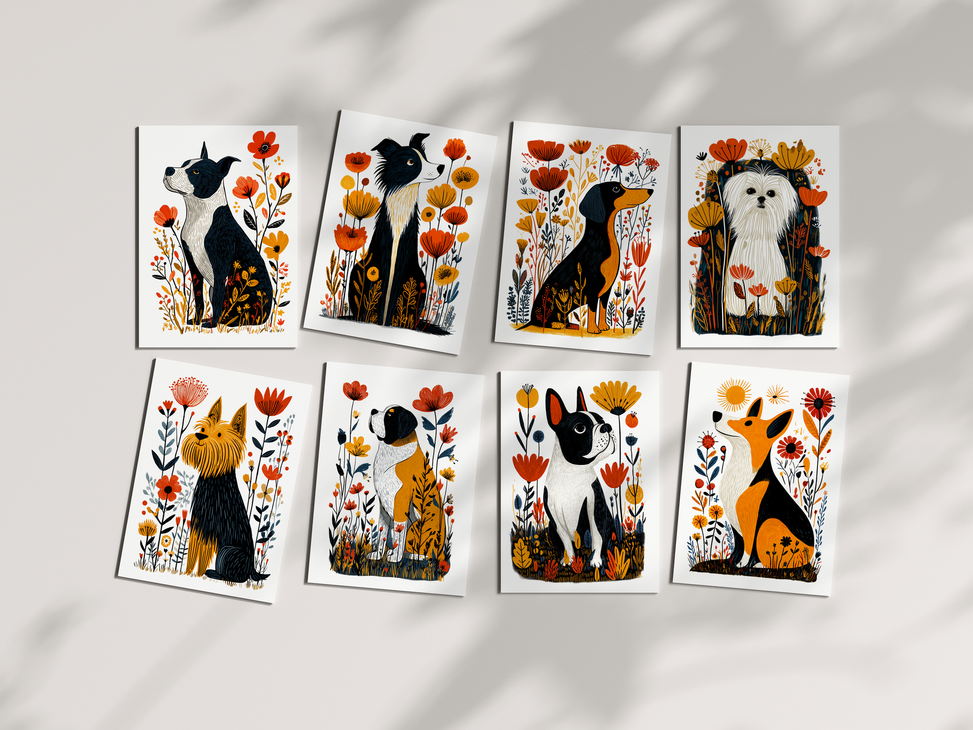 Welsh Corgi greeting card with white envelope included