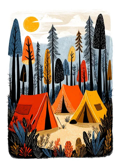 Camping card set