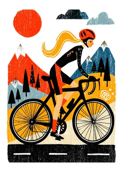 Women cycling card set