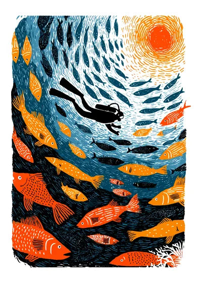 Scuba diving card set